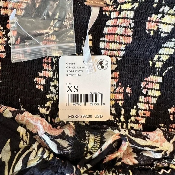 Free People Hilary Print Keyhole Neck Top - Picture 8 of 10